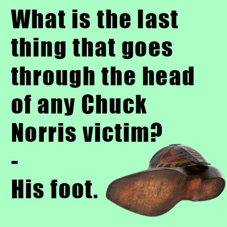 Chuck Norris joke Foot